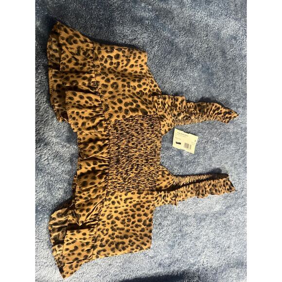 Leopard tie crop top - Picture 2 of 3